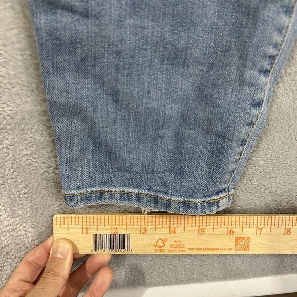 Joe's Geneva Jeans Women's 31 x 25 High Rise Crop Light Blue Denim Wash Distress - Picture 10 of 11